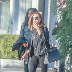 10-18 - Naya leaving a gas station with a friend